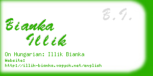 bianka illik business card